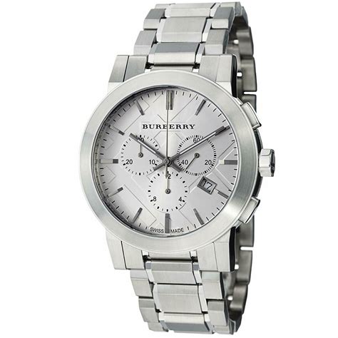 burberry bu9350|Burberry Silver Dial Chronograph Stainless Steel Men's Watch .